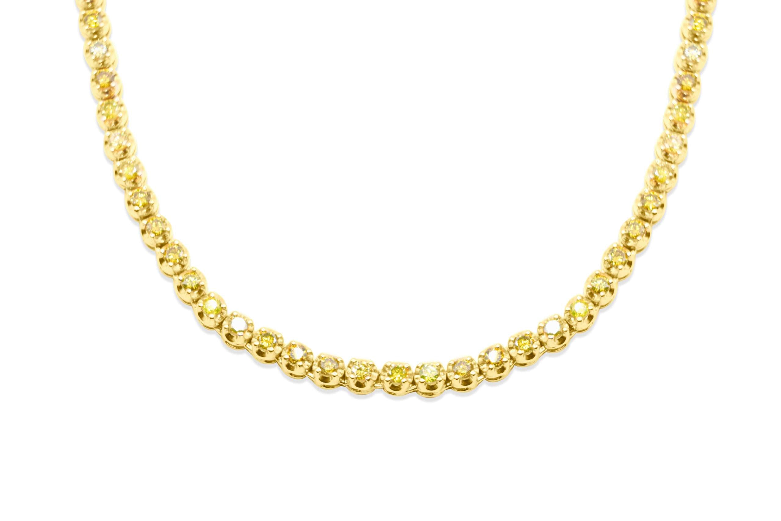 4.5mm 10K Gold Diamond Tennis Chain