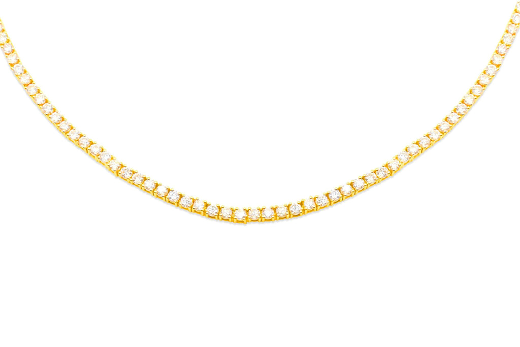 5mm 10K Gold Diamond Tennis Chain