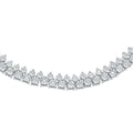 6.5mm 925 Sterling Silver with Diamond Necklace
