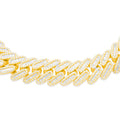 17mm 10K Gold Diamond Cuban Link Chain