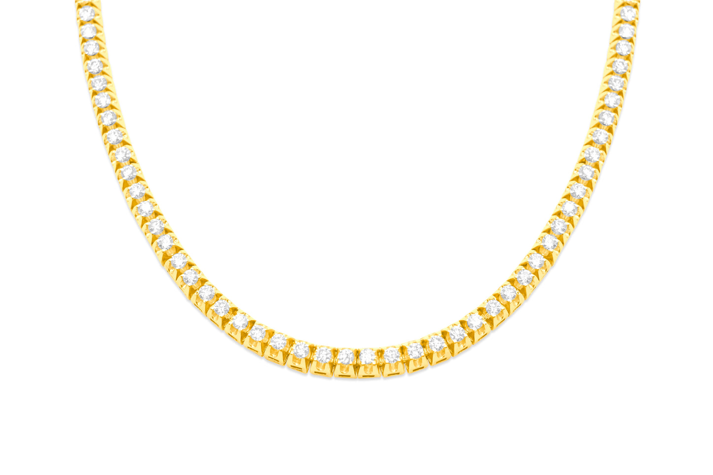 5mm 14K Gold Diamond Cuban Link Chain