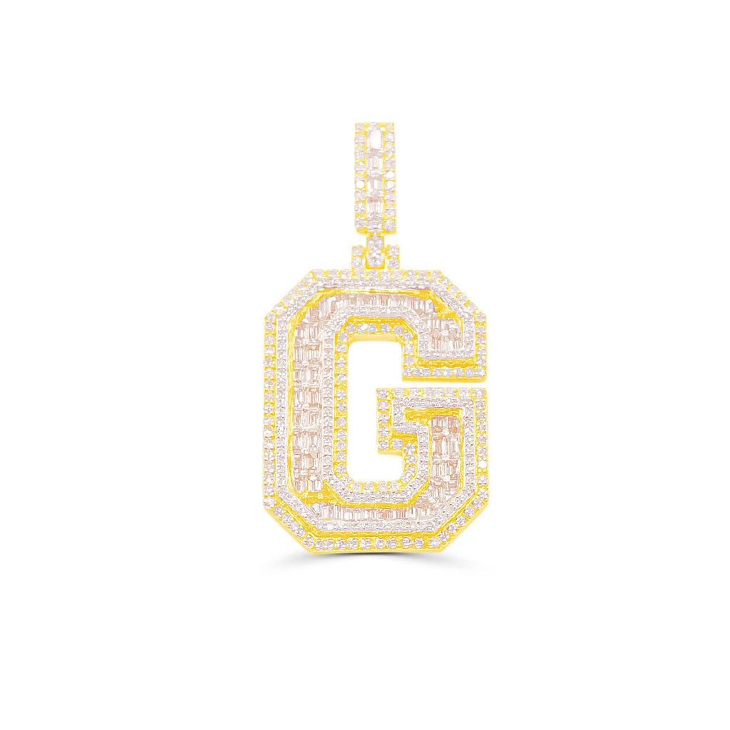 10K Gold Diamond Letter G Pendant