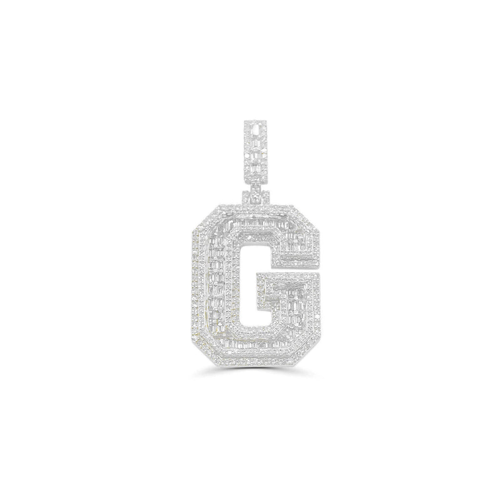 10K Gold Diamond Letter G Pendant