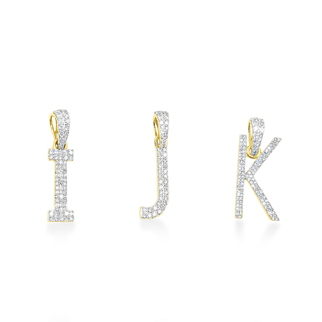 10K Yellow Gold Letter Initials Pendant