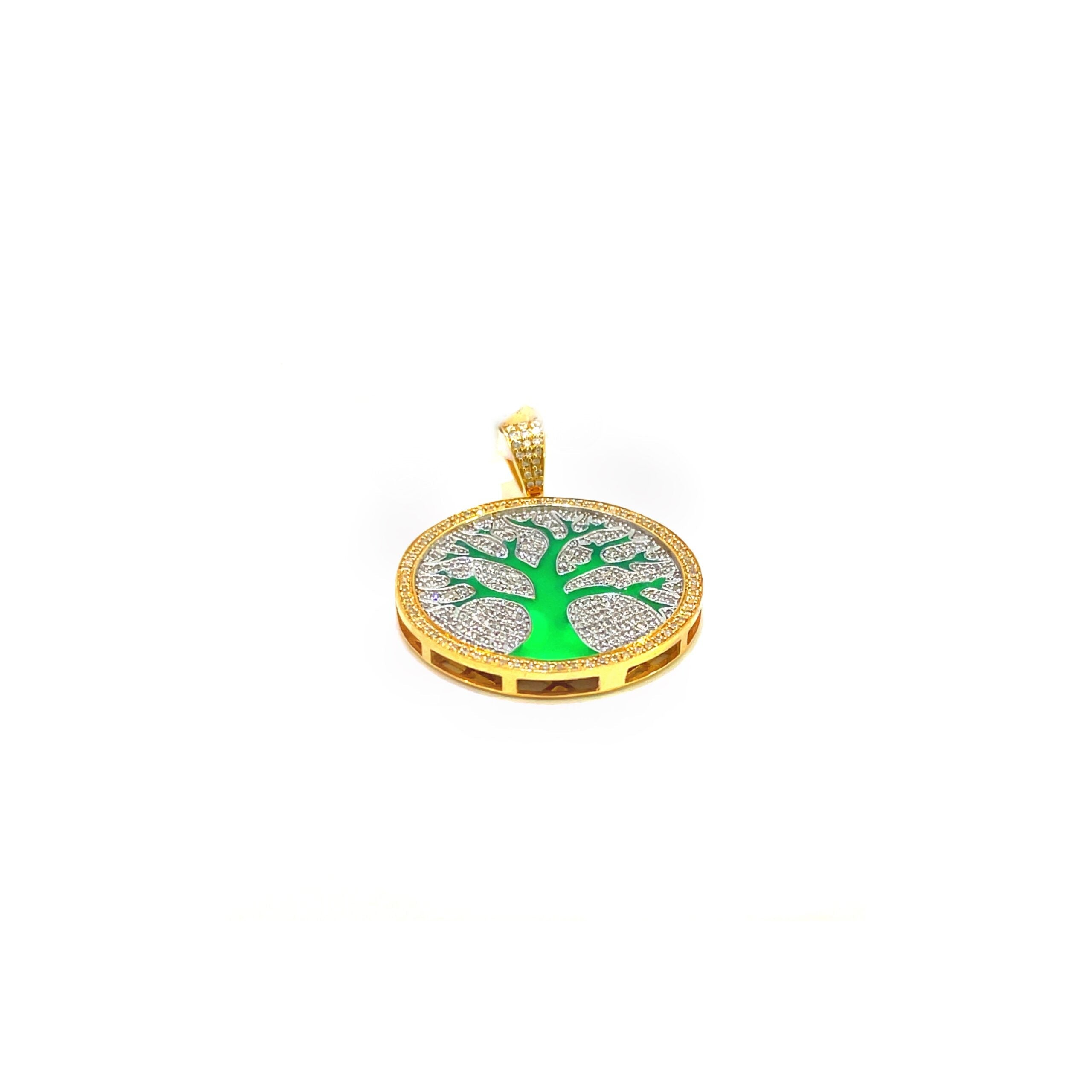 10K Yellow Gold Diamond Pendant For Men 1.0CT
