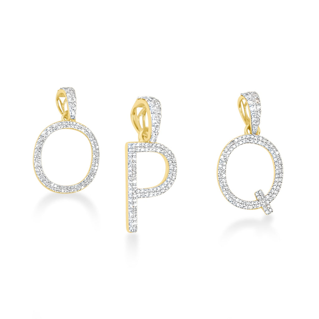 10K Yellow Gold Letter Initials Pendant