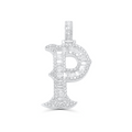 10K Gold Diamond Letter P Pendant 7.00CT