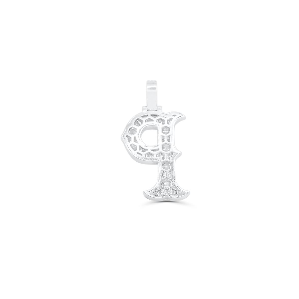 10K Gold Diamond Letter P Pendant 7.00CT