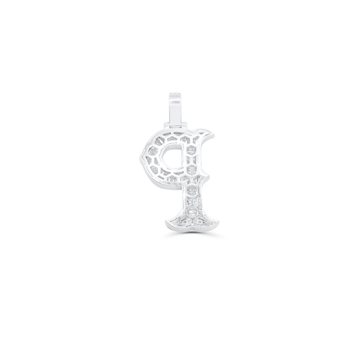 10K Gold Diamond Letter P Pendant 7.00CT