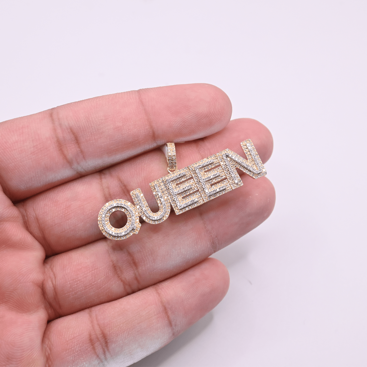 10K Gold Diamond Queen Pendant 1.00CT