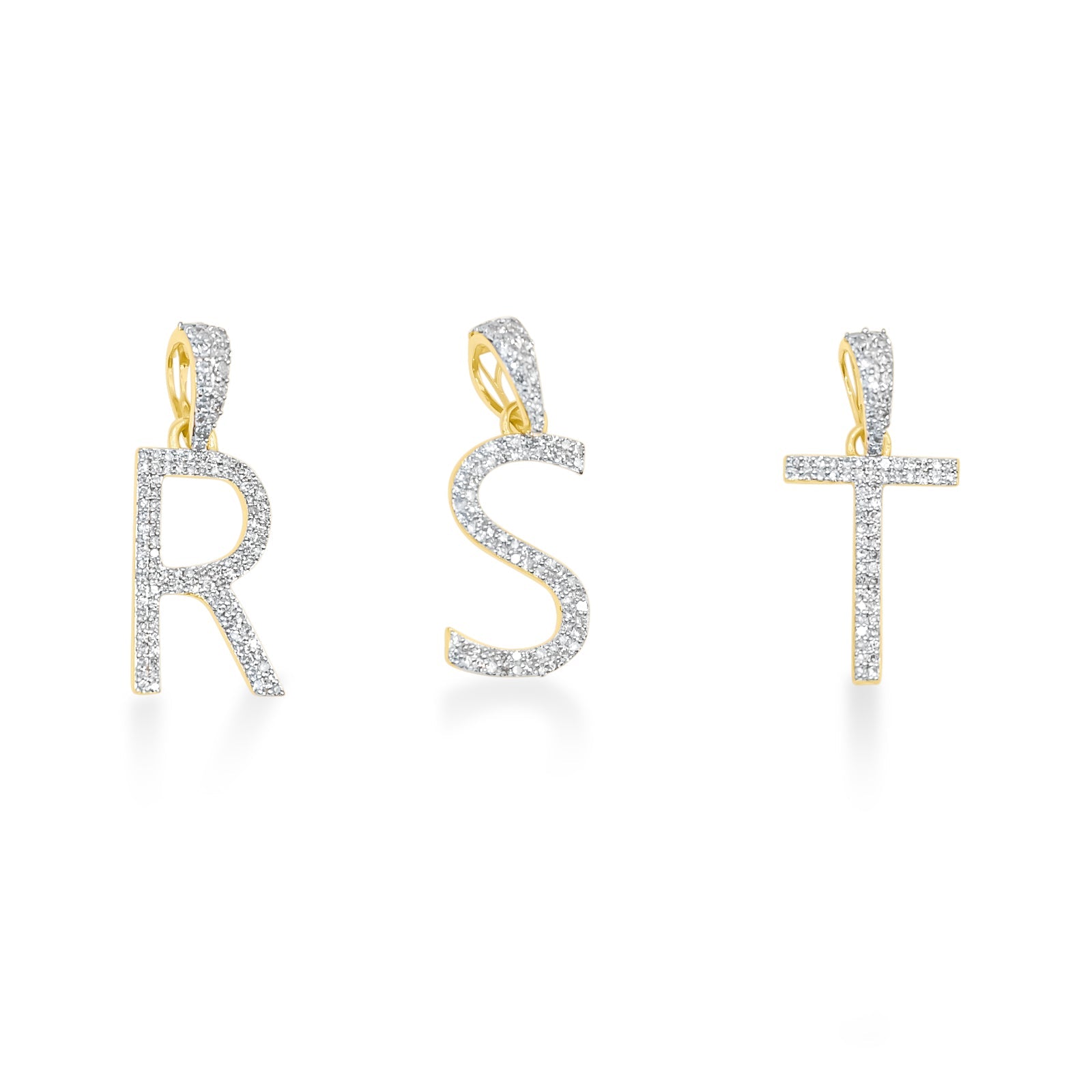 10K Yellow Gold Letter Initials Pendant