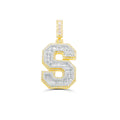 10K Gold Diamond Letter S Pendant