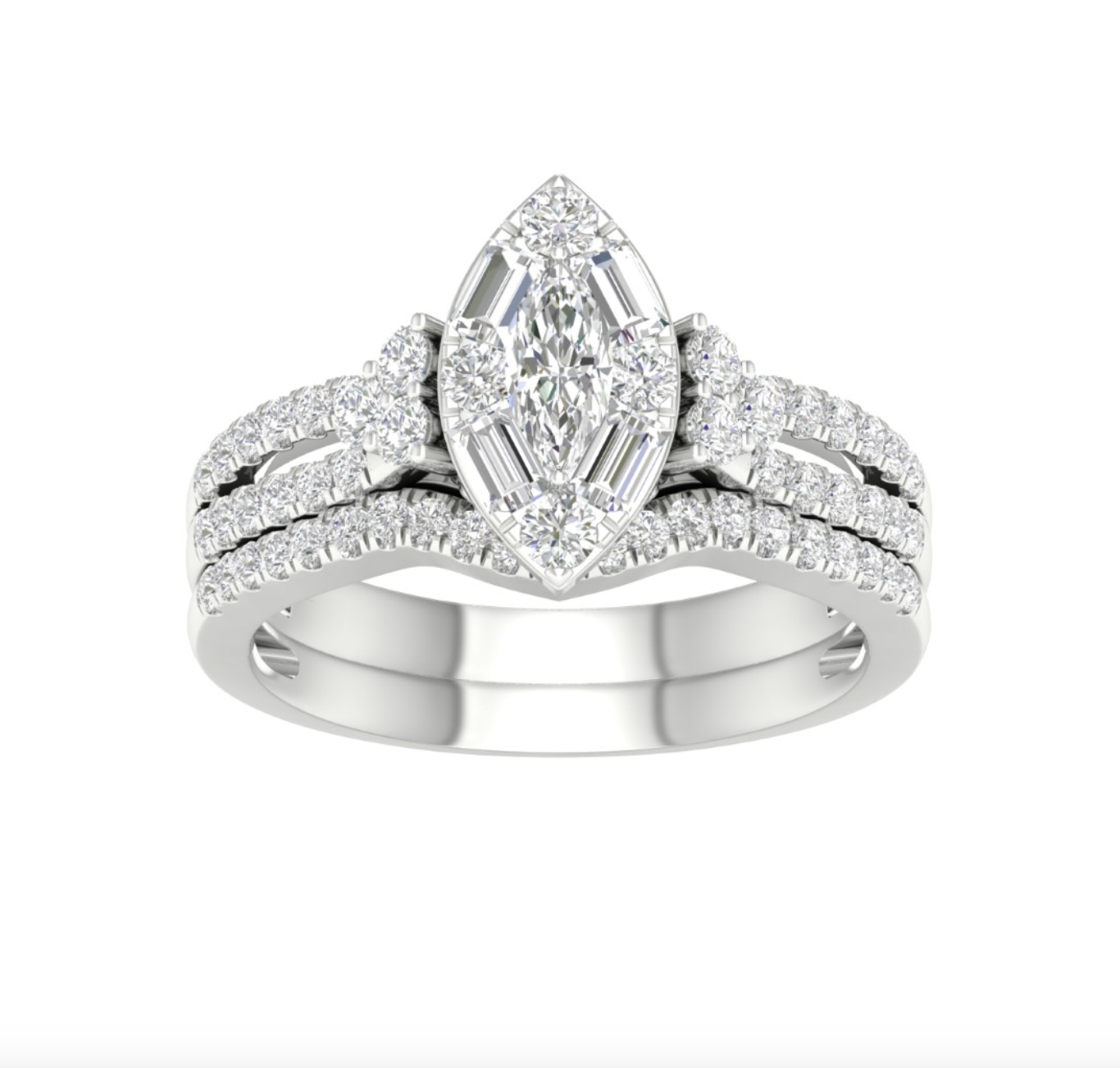14KT Gold Diamond Women's Ring 1.00CTW
