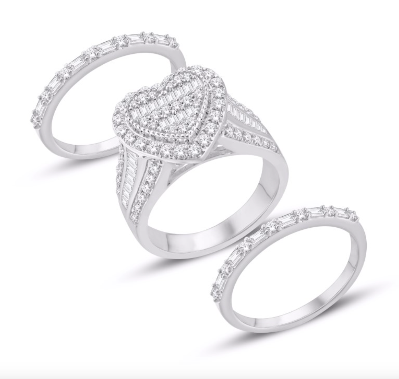 10K Trio Bridal Set 1.75CTW