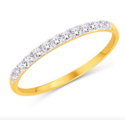 14KT Gold Diamond Women's Ring 0.15CTW