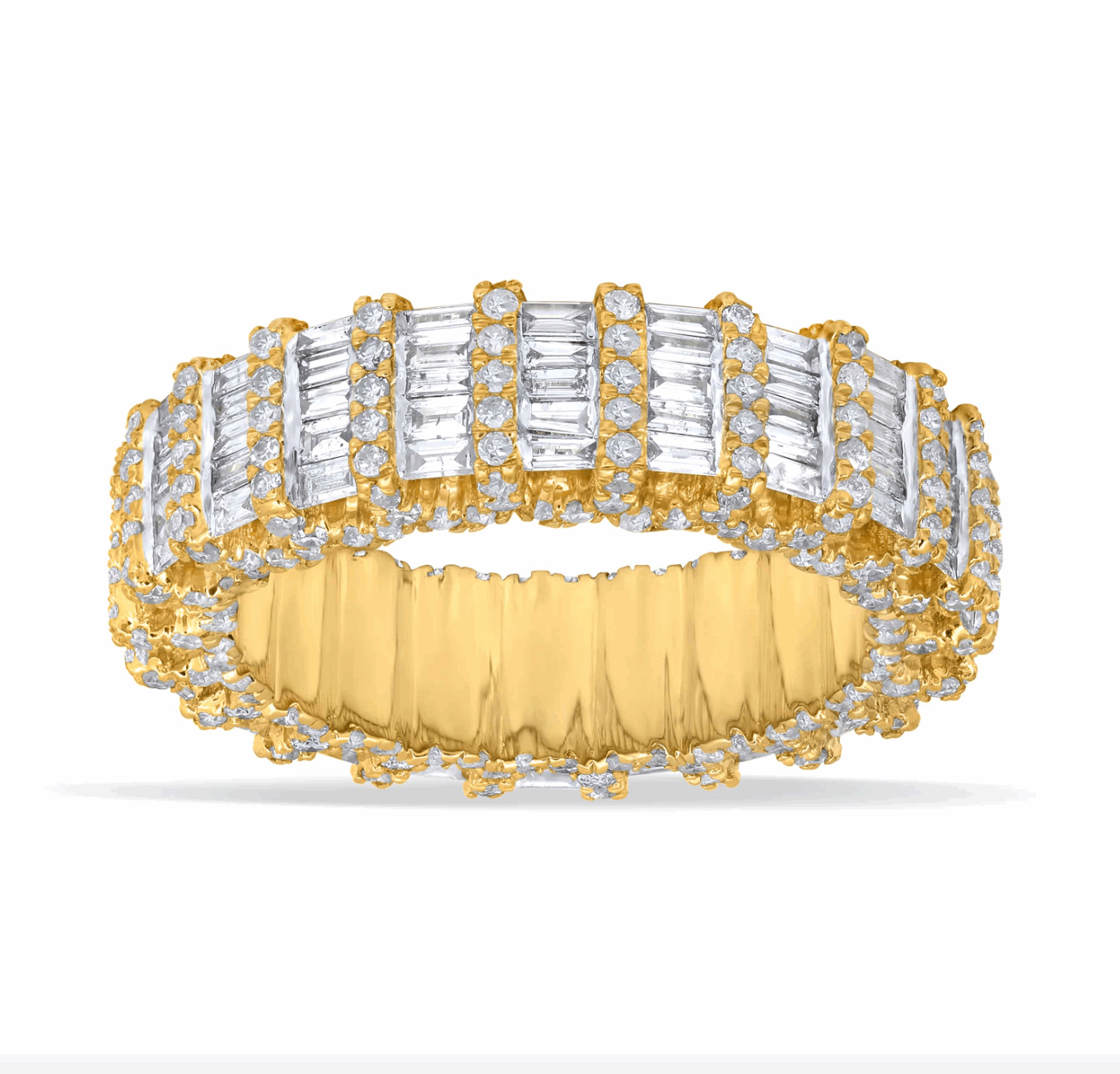 10K Gold Diamond Men's Ring 4.44CT