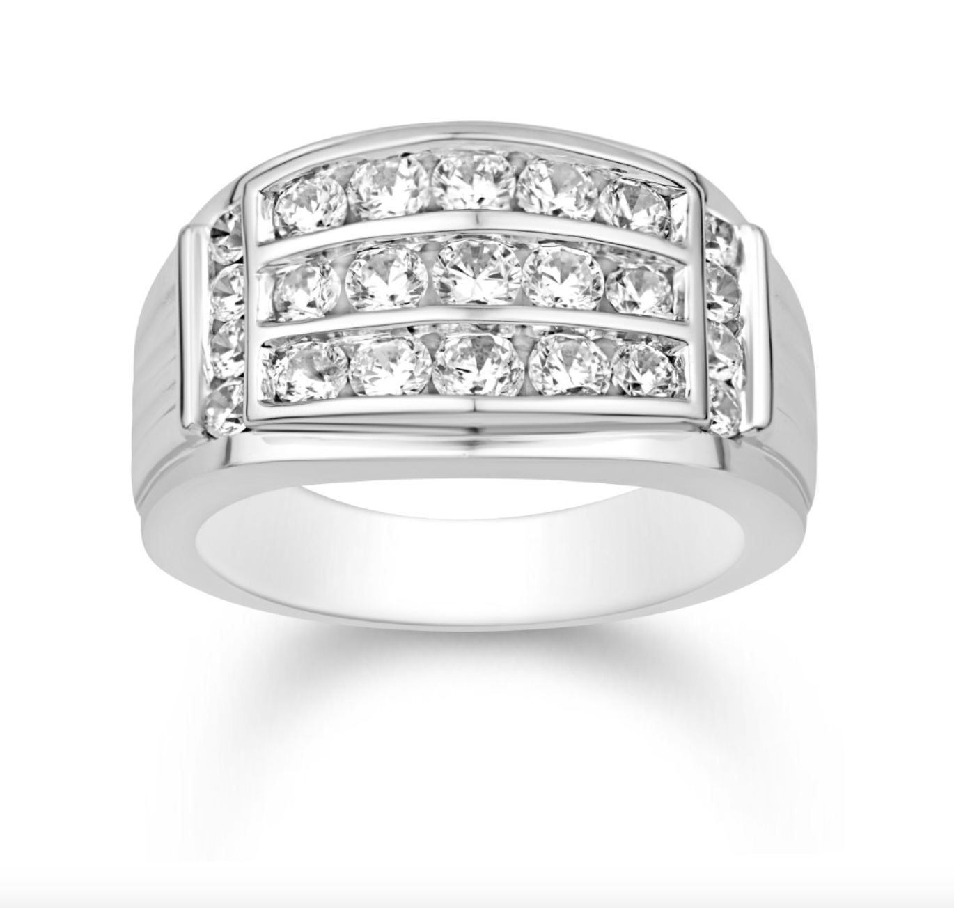 14K Gold Diamond Men's Ring 0.94CT