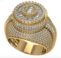 10KT Gold Diamond Men's Ring 3.97CTW