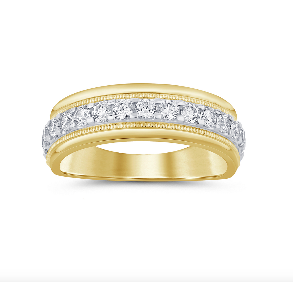 14K Gold Diamond Men's Ring 1.00CT