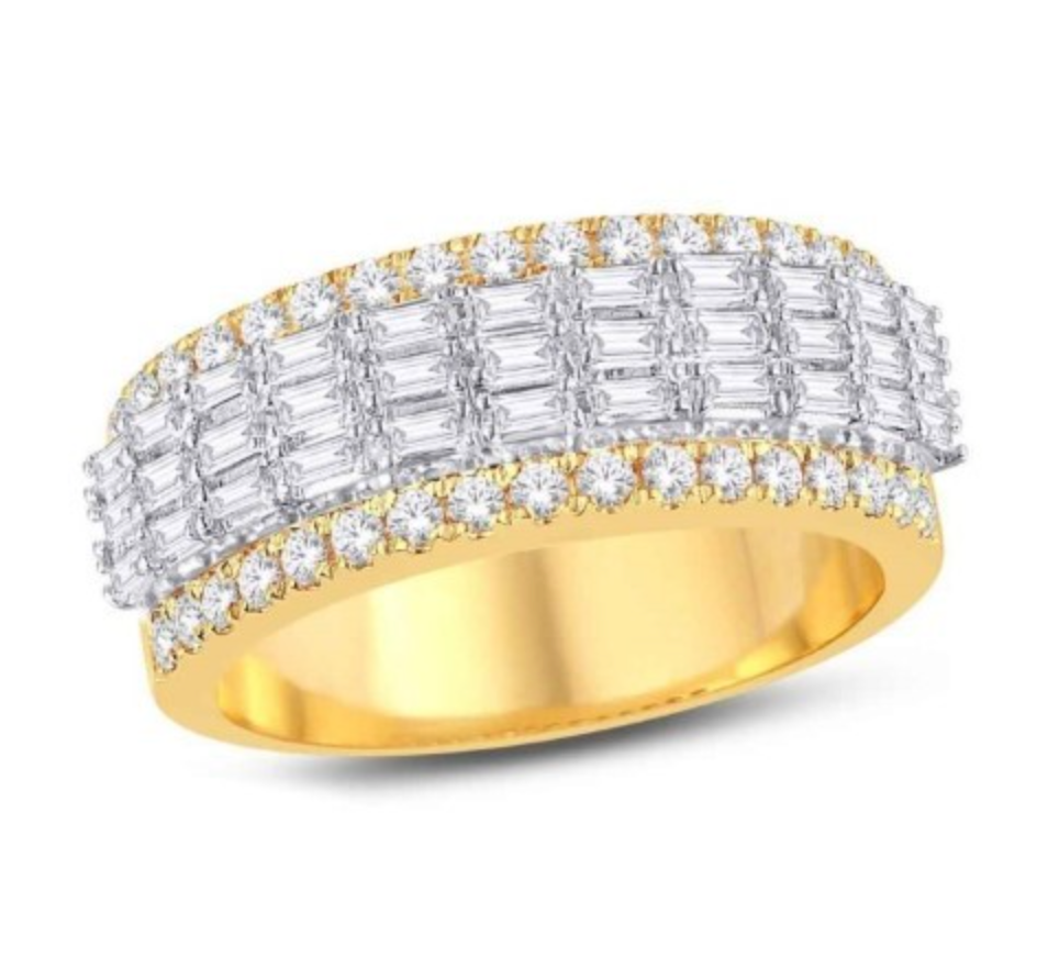 14K Gold Diamond Men's Ring 1.50CT