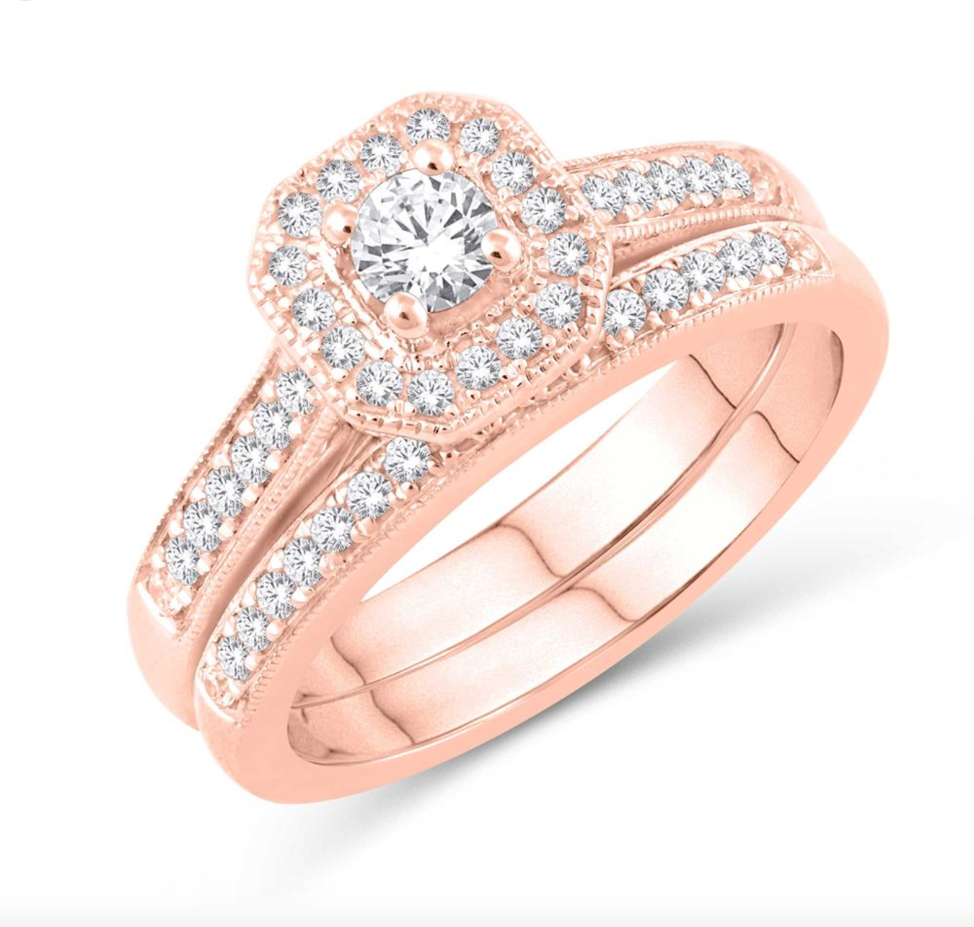 14KT Gold Diamond Women's Ring 0.53CTW