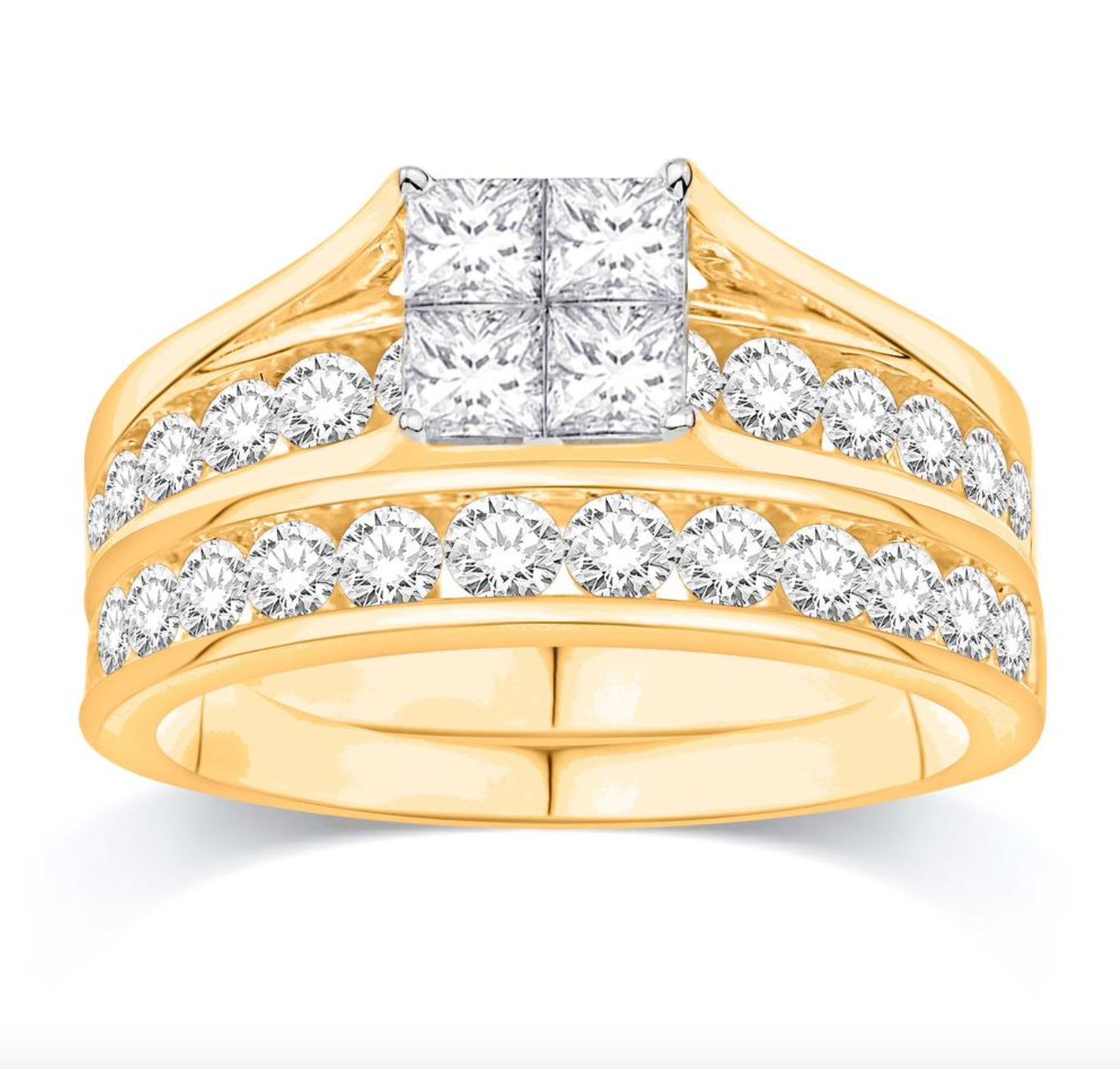 14KT Gold Diamond Women's Ring 1.88CTW