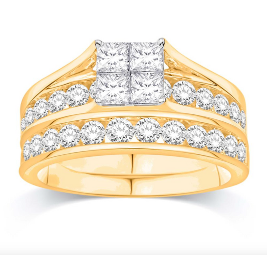 14KT Gold Diamond Women's Ring 1.88CTW