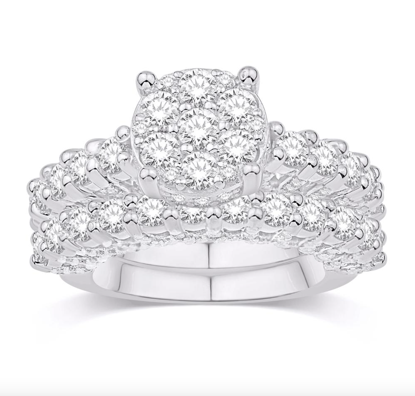 10KT Gold Diamond Men's Ring 2.95CTW