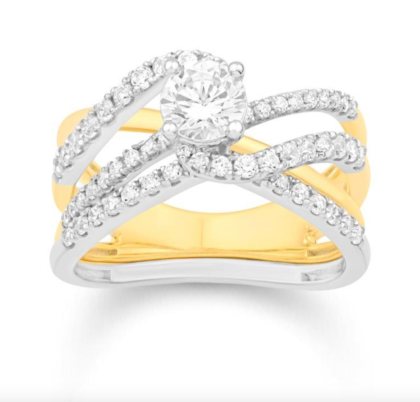 14KT Gold Diamond Women's Ring 1.00CTW