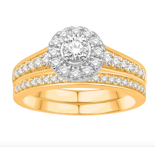 14KT Gold Diamond Women's Ring 0.75CTW