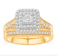 14KT Gold Diamond Women's Ring 0.75CTW