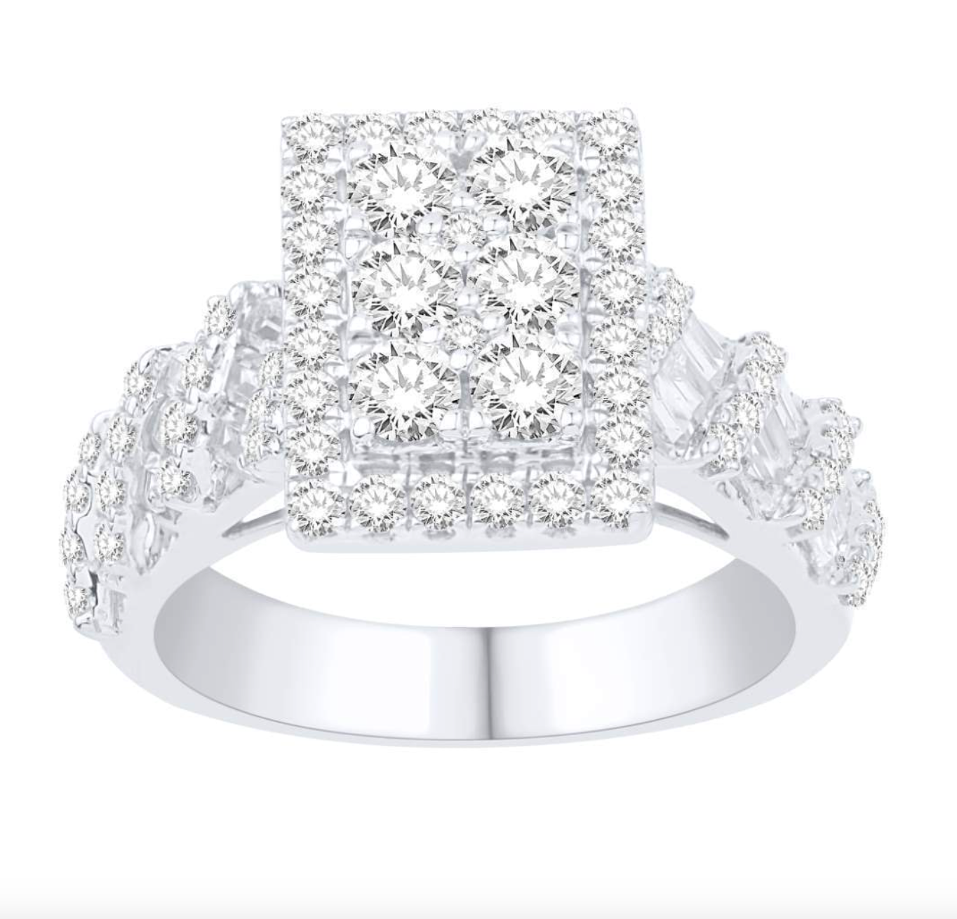 10KT Gold Diamond Women's Ring 2.19CTW
