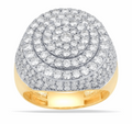 10K Gold Diamond Men's Ring 3.43CT