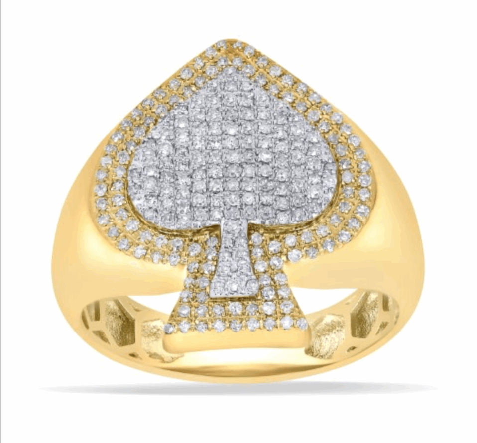 10K Gold Diamond Men's Ring 0.67CT