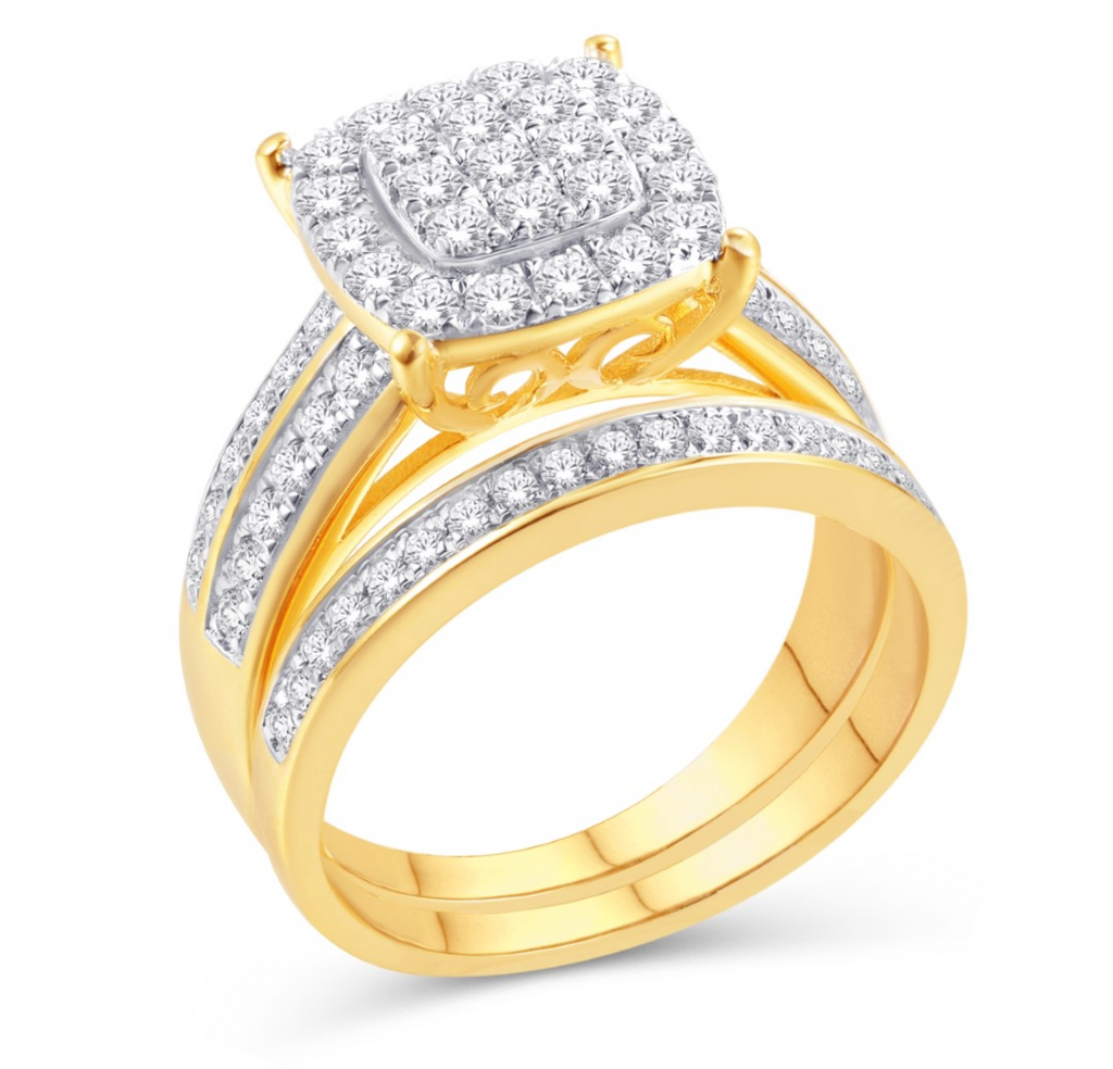 10KT Gold Diamond Women's Ring 0.99CTCTW