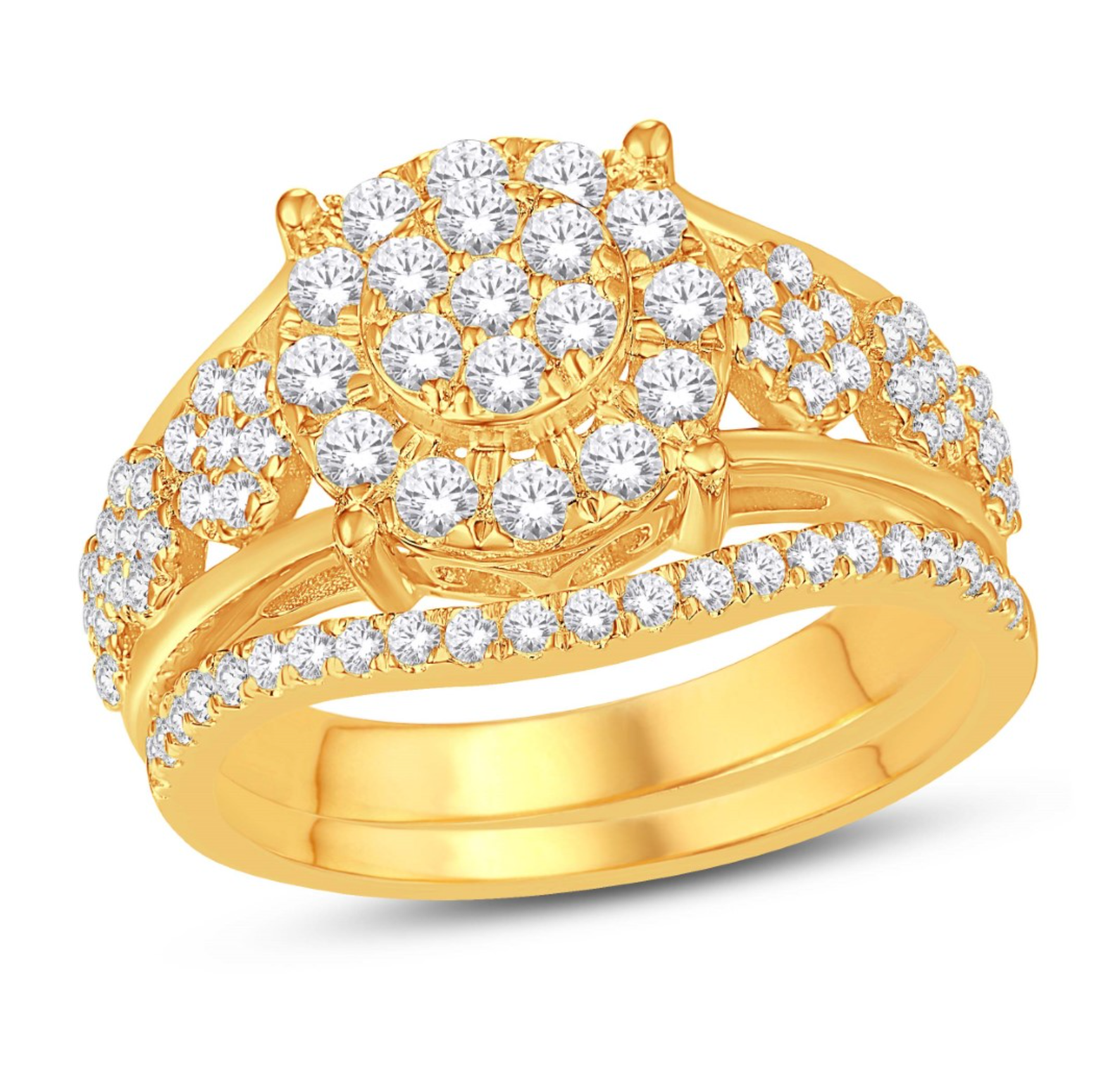 10KT Gold Diamond Women's Ring 0.95CTW