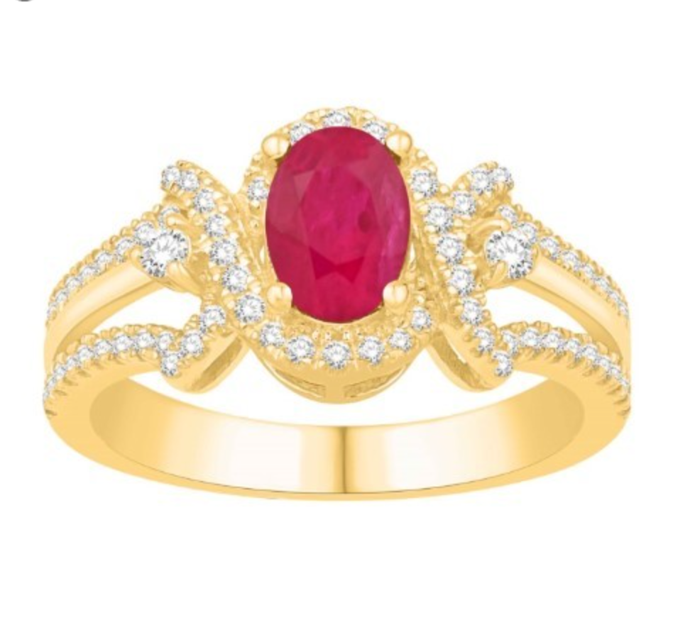 14KT Gold Diamond Women's Ring 1.35CTW