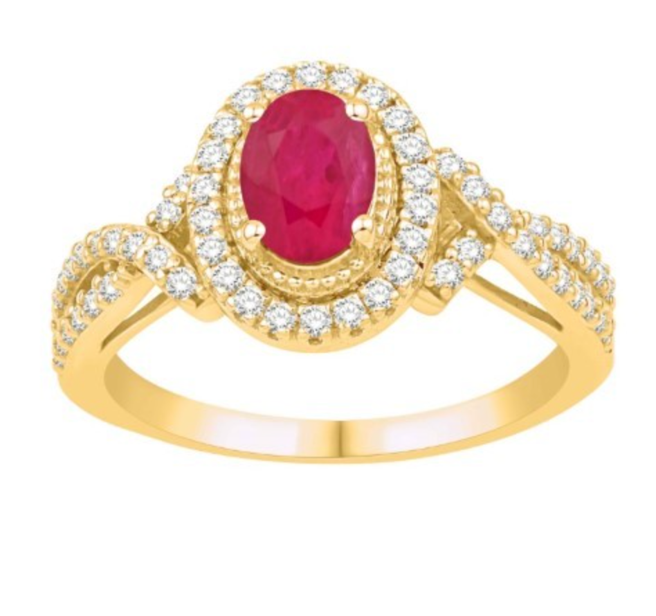 14KT Gold Diamond Women's Ring 1.30CTW
