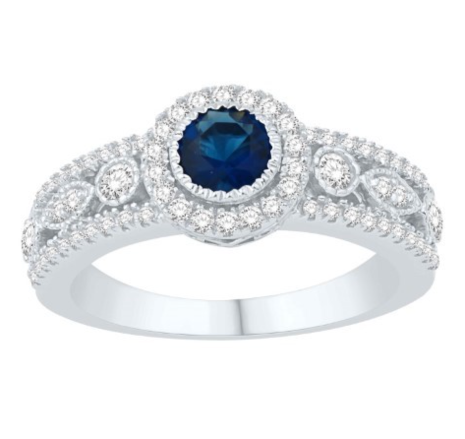 14KT Gold Diamond Women's Ring 0.73CTW