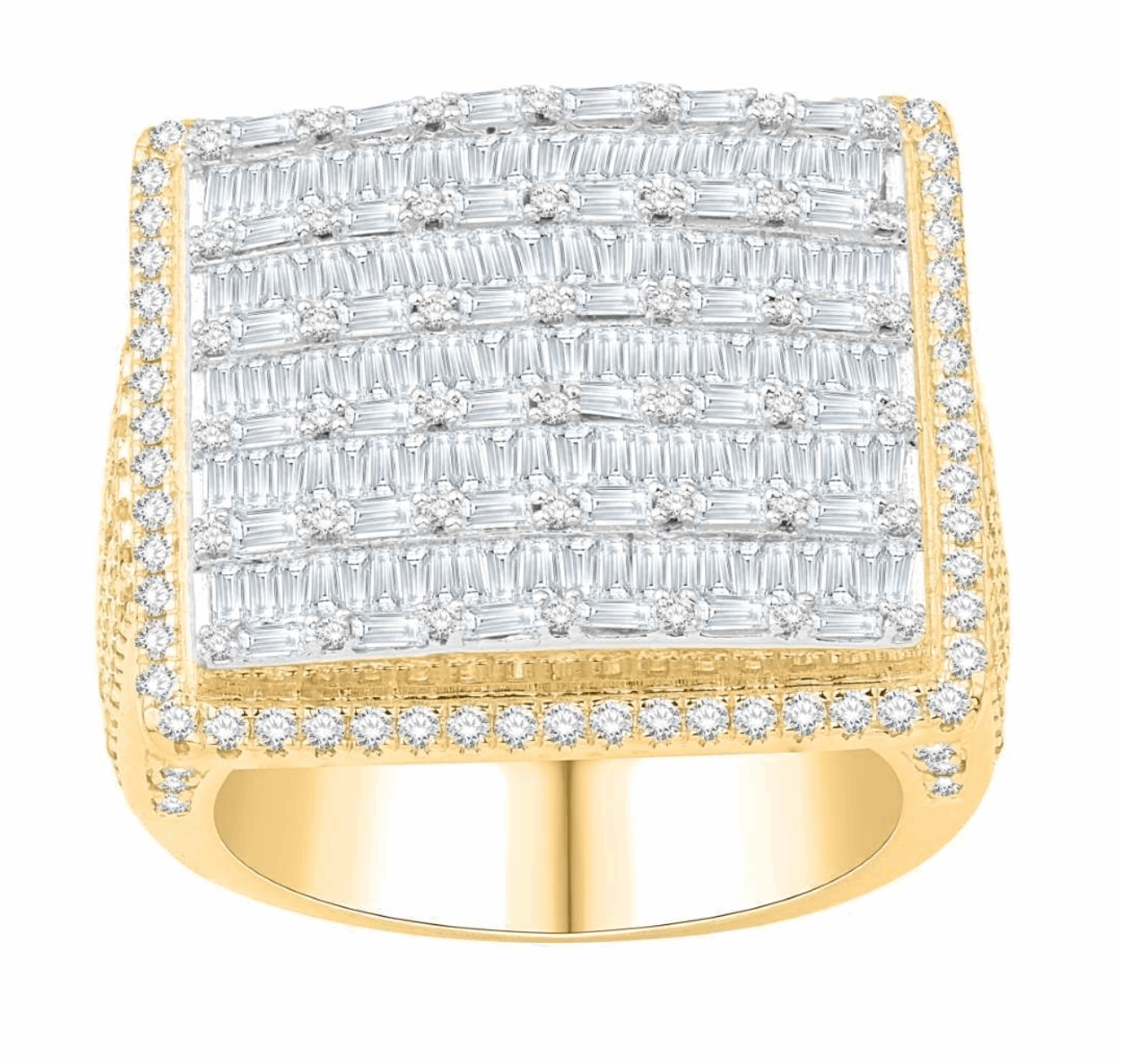 10K Gold Diamond Men's Ring 3.89CT