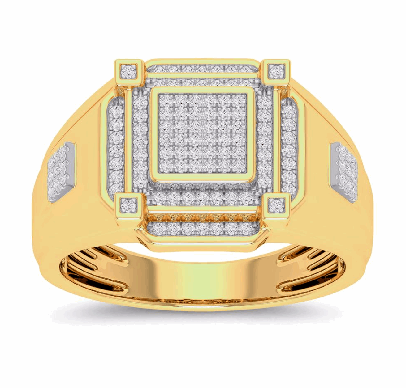 10K Gold Diamond Men's Ring 0.25CT