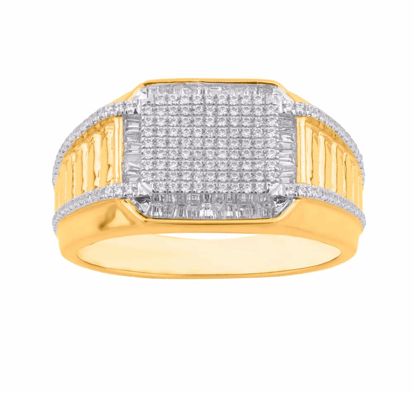 10K Gold Diamond Men's Ring 0.55CT