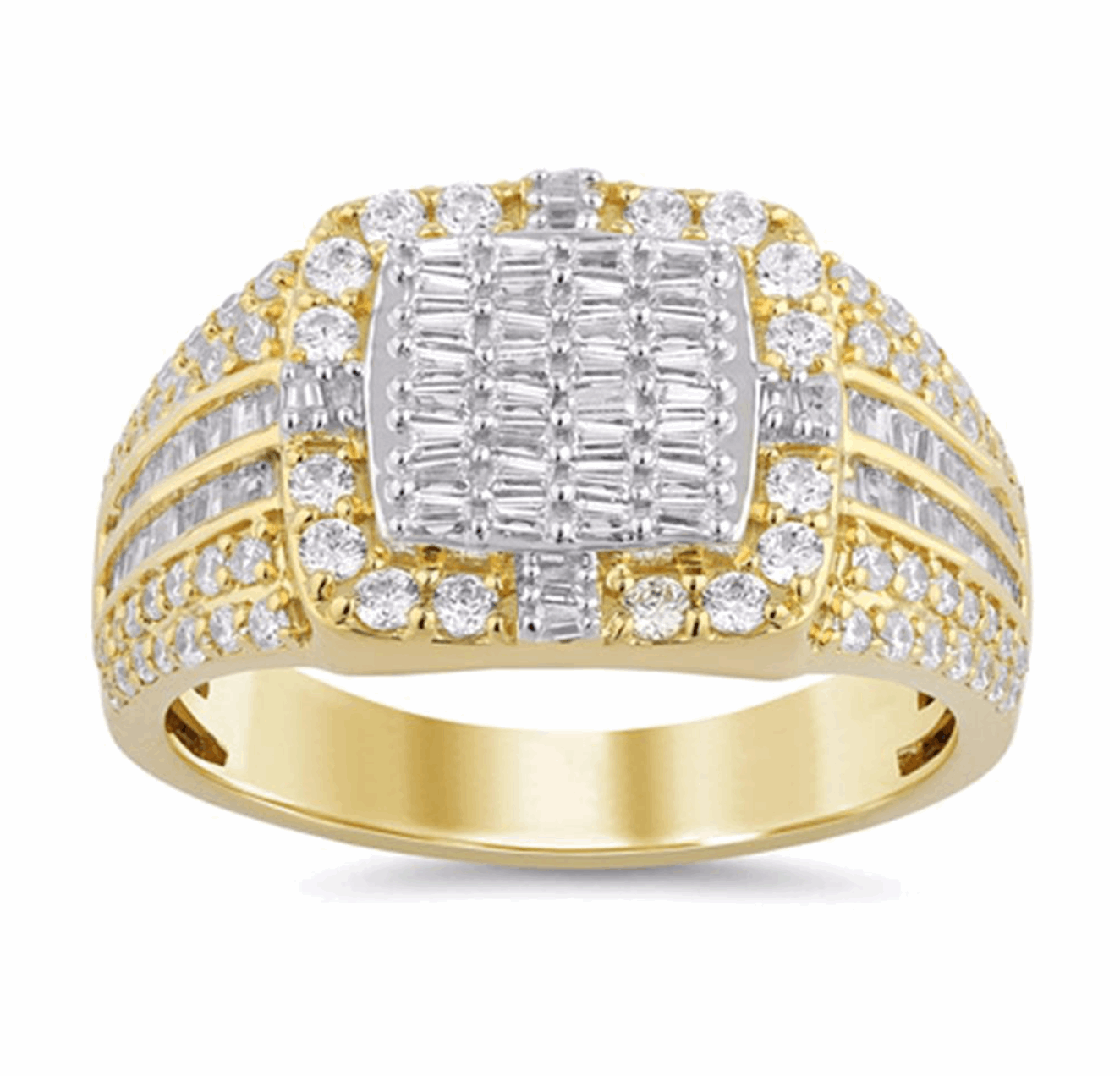 10K Gold Diamond Men's Ring 1.26CT