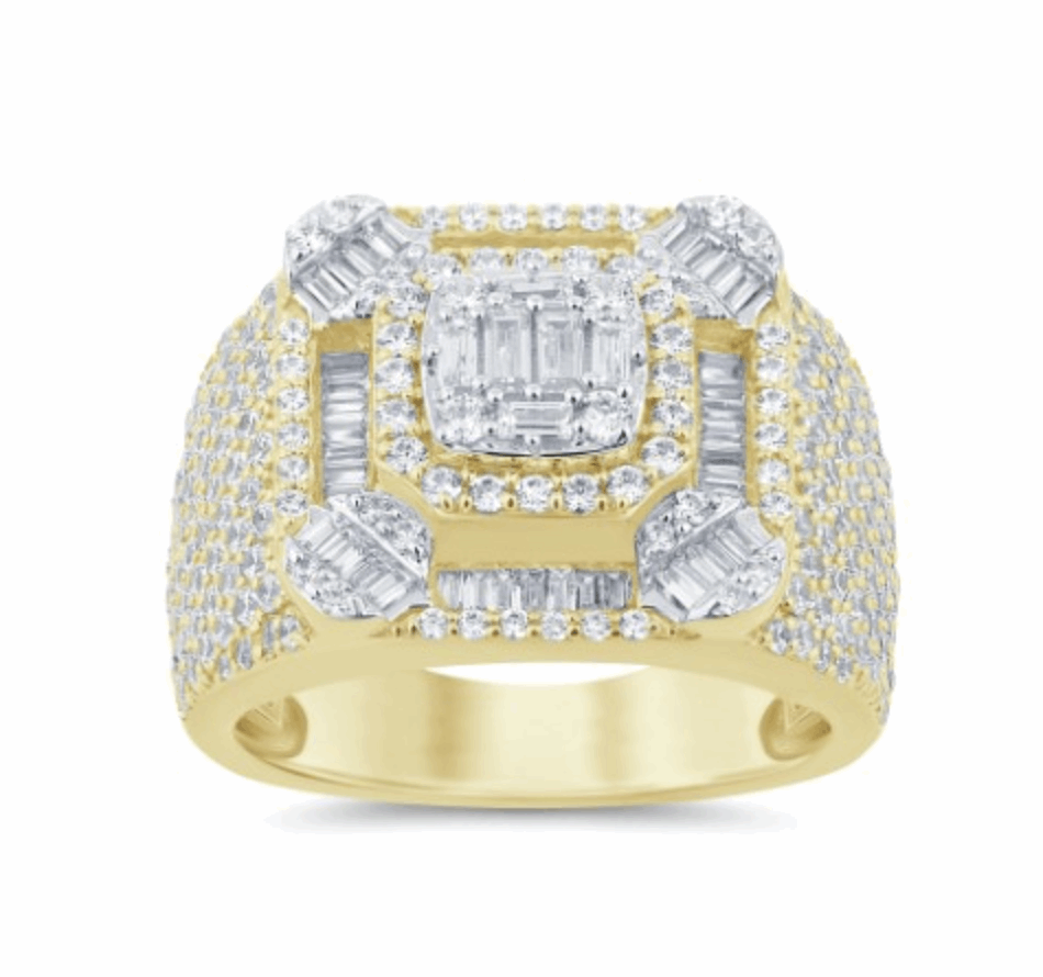 10K Gold Diamond Men's Ring 2.82CT