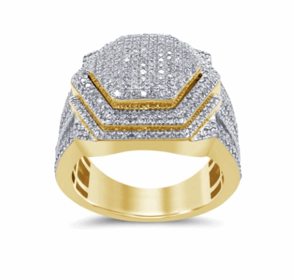 10K Gold Diamond Men's Ring 1.13CT