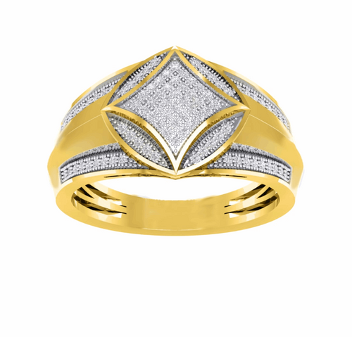 10K Gold Diamond Men's Ring 0.25CT