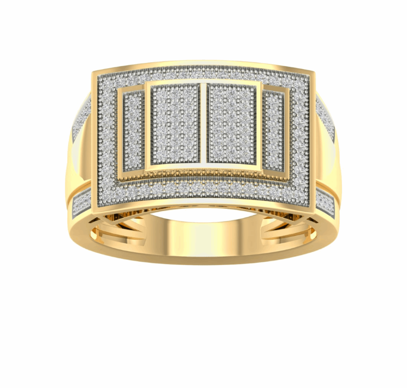 10K Gold Diamond Men's Ring 0.33CT