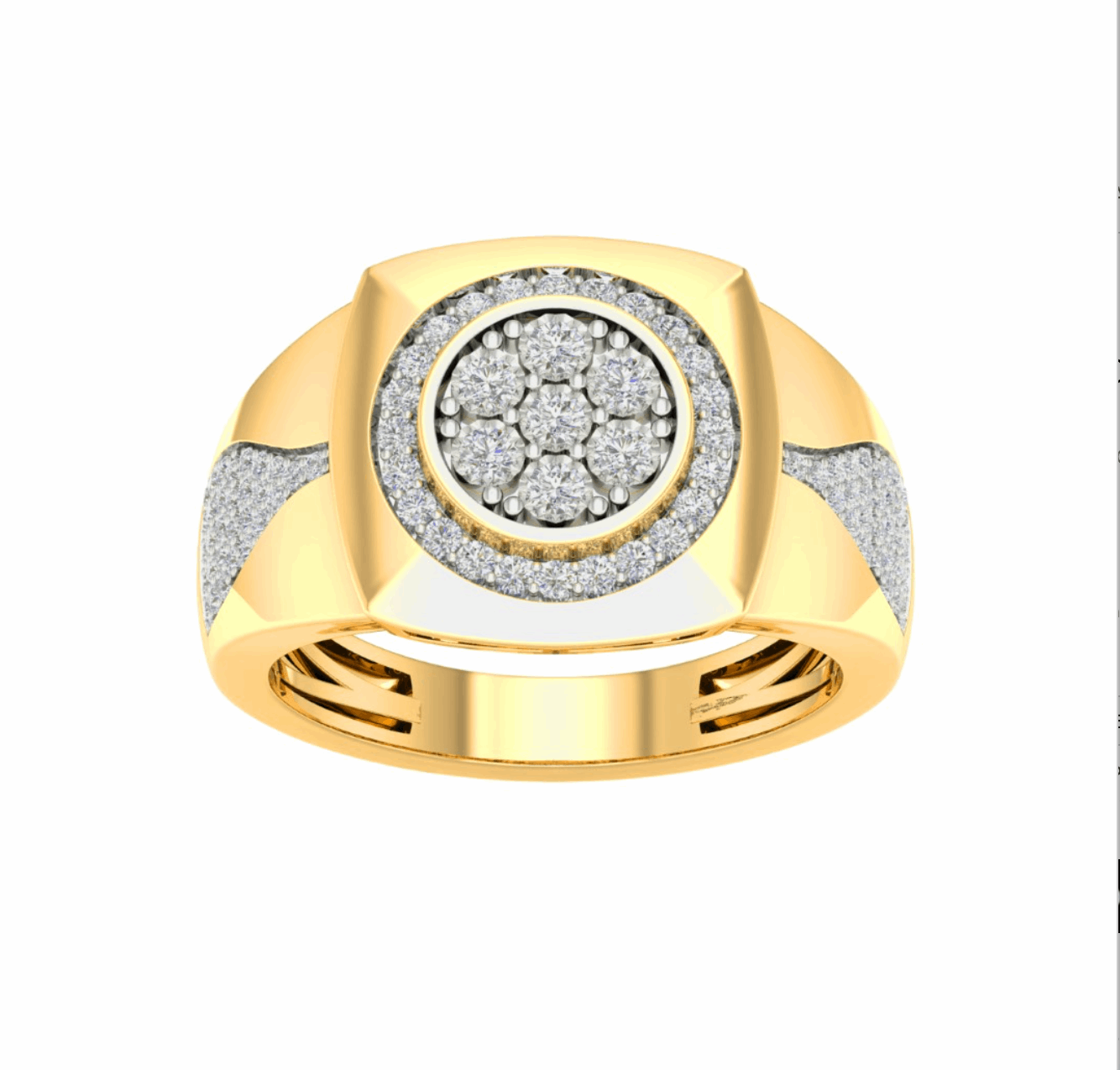 10K Gold Diamond Men's Ring 0.50CT
