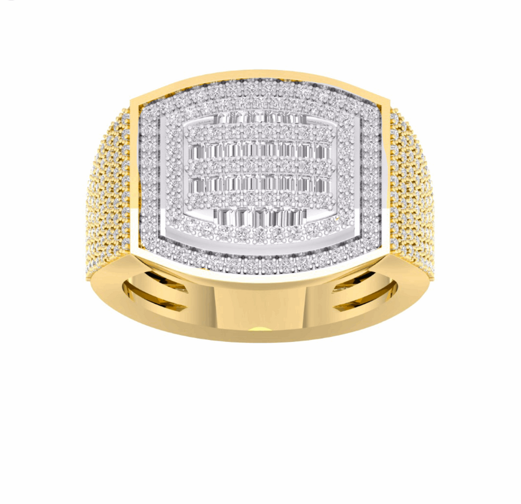 10K Gold Diamond Men's Ring 1.00CT