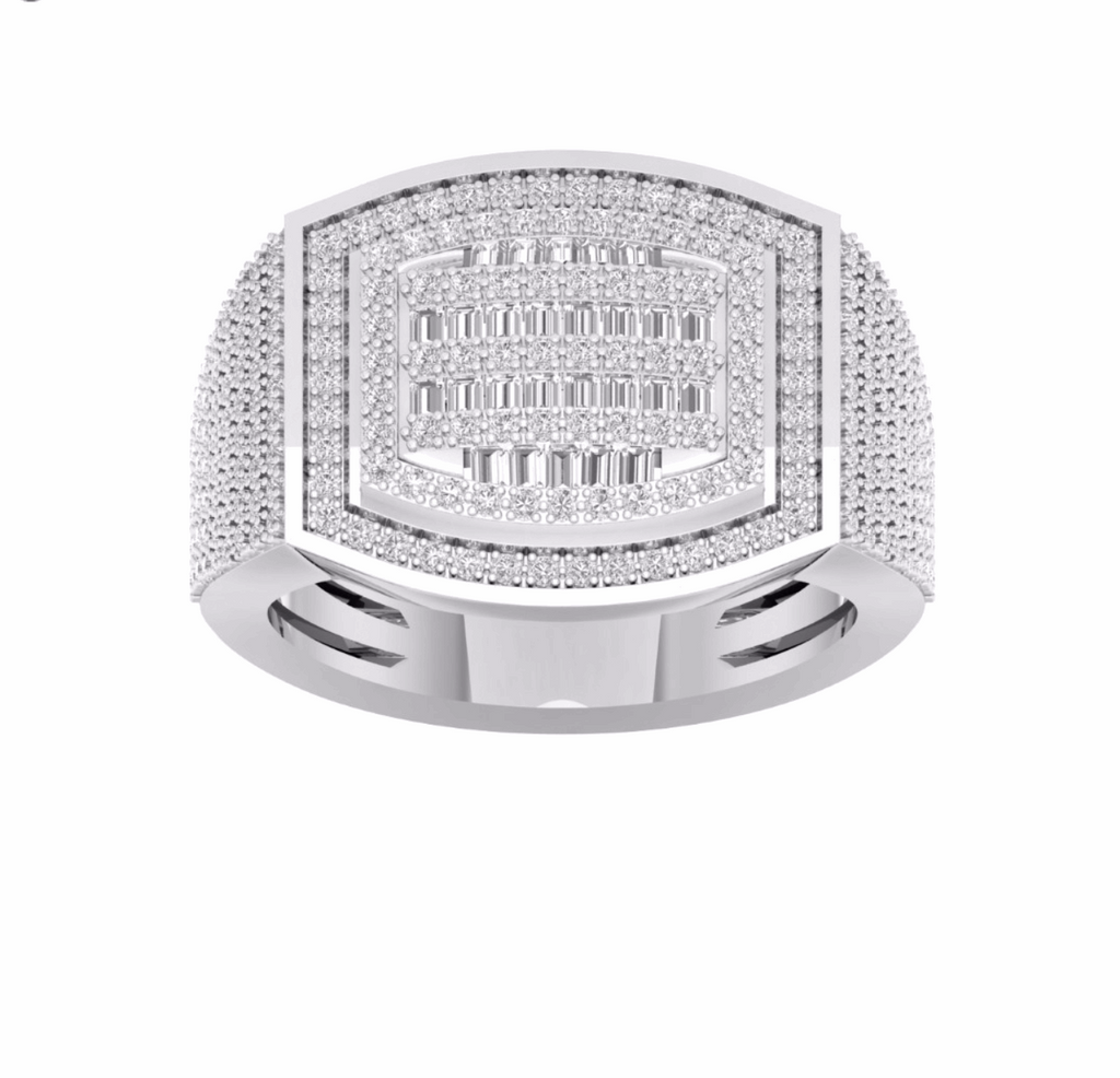 10K Gold Diamond Men's Ring 1.00CT